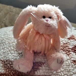 Ty Plush Bunny - Peach and Cream